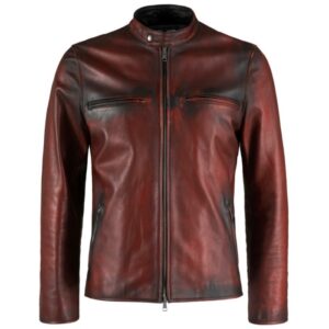 red leather jacket