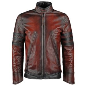 red leather jacket