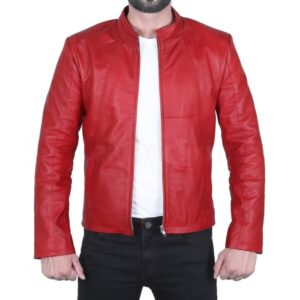 red leather jacket