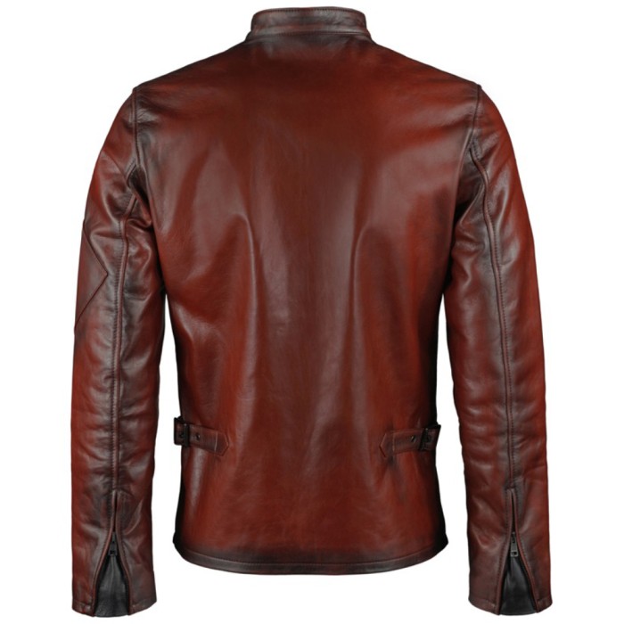 red leather jacket