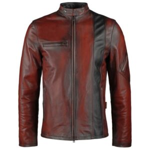 red leather jacket