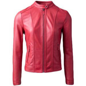 red leather jacket