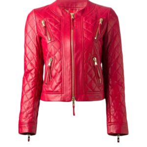 red leather jacket